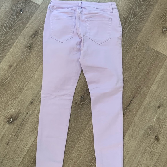 a.n.a Lavender Stretch Jeggings with Distressed Detail size 2 color lavender - Picture 9 of 9